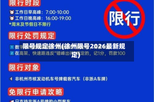 限号规定徐州(徐州限号2026最新规定)