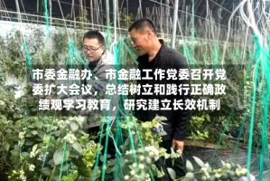 市委金融办、市金融工作党委召开党委扩大会议，总结树立和践行正确政绩观学习教育，研究建立长效机制
