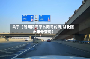 关于【随州限号怎么限号的呀,湖北随州限号查询】