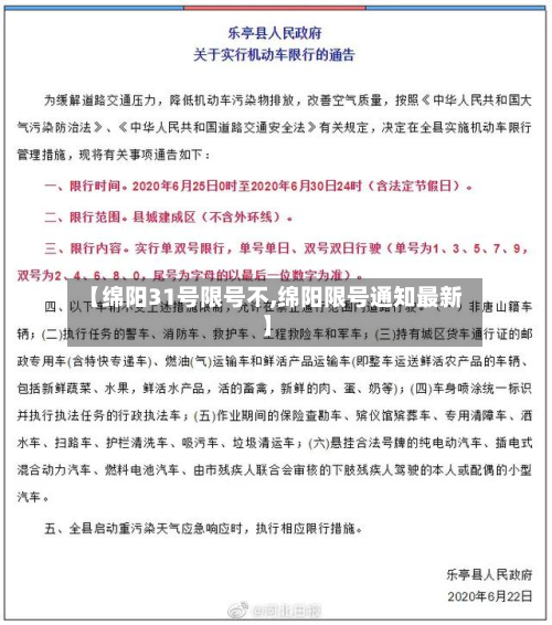 【绵阳31号限号不,绵阳限号通知最新】-第2张图片