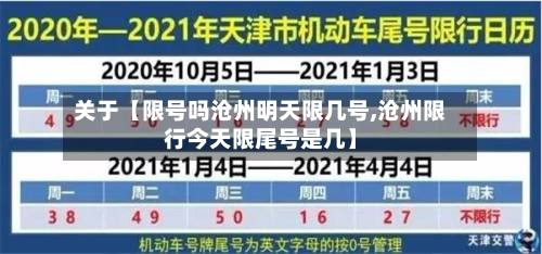 关于【限号吗沧州明天限几号,沧州限行今天限尾号是几】-第1张图片