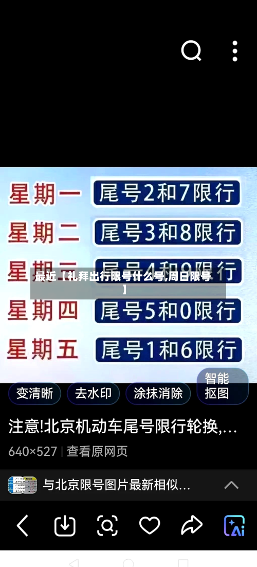 最近【礼拜出行限号什么号,周日限号】-第2张图片