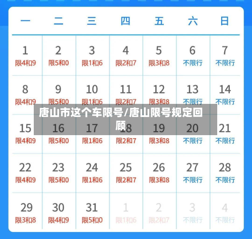 唐山市这个车限号/唐山限号规定回顾-第1张图片
