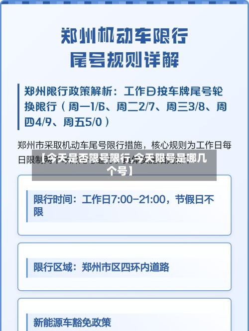 【今天是否限号限行,今天限号是哪几个号】-第1张图片