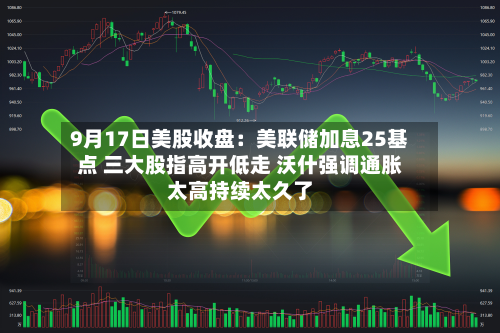 9月17日美股收盘:美联储加息25基点 三大股指高开低走 沃什强调通胀太高持续太久了-第1张图片